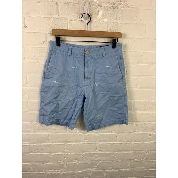 Vineyard Vines Women's Embroidered Whale Stretch Breaker Shorts Blue Size 30 - Picture 1 of 5
